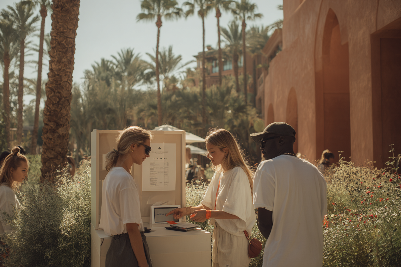Top-up kiosk at the event entrance